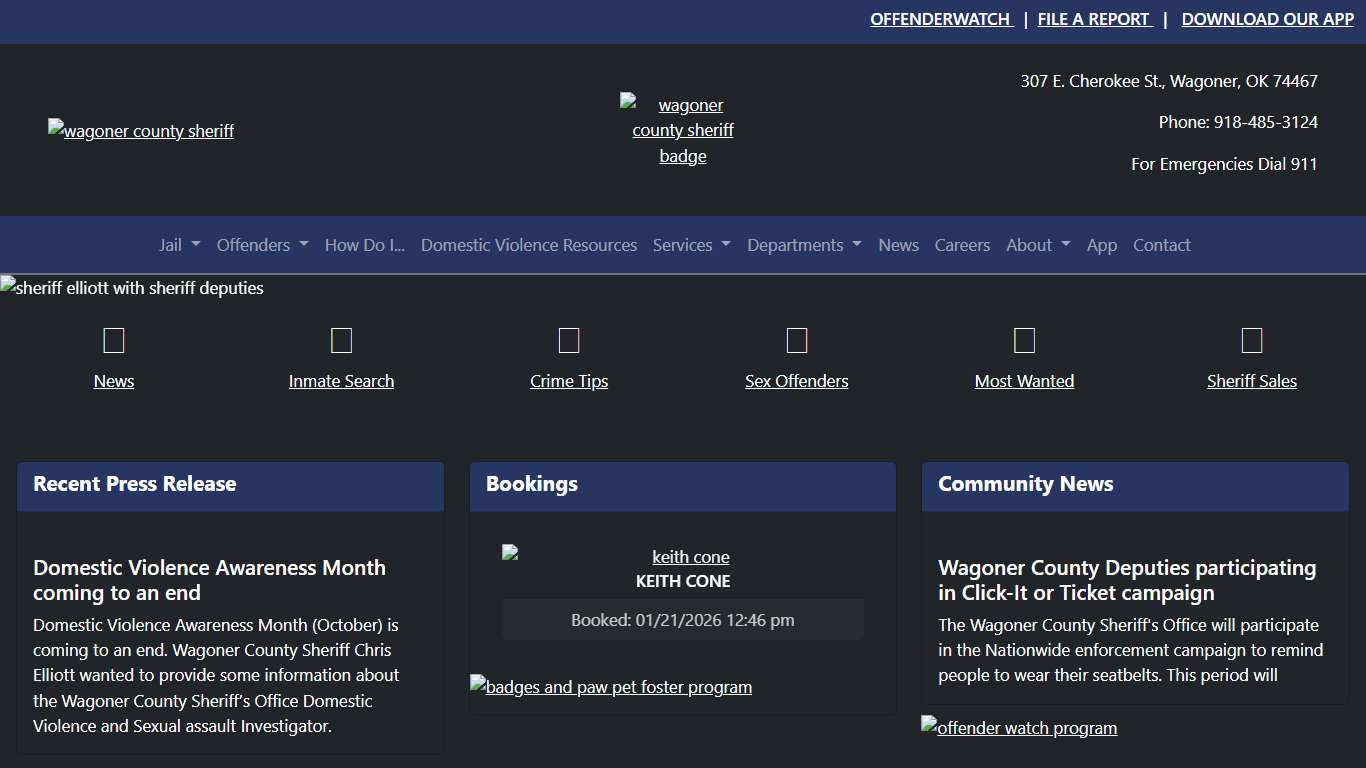 Wagoner County Sheriff's Office in Oklahoma